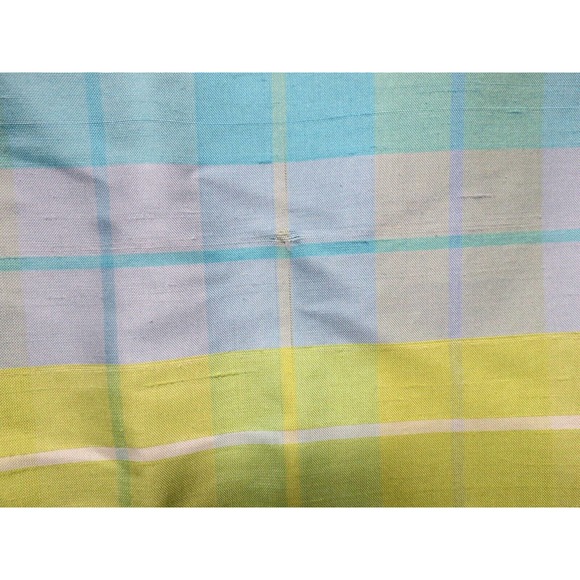 MURELI Sz S Small 100% Silk Aqua Blue Green Plaid Lined Jacket w/ Tags - Picture 10 of 15